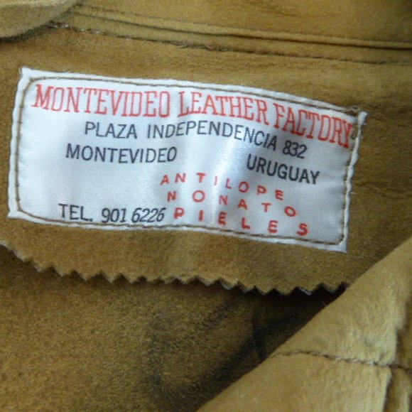 MONTEVIDEO SUEDE whip stiched SHIRT jacket M - Picture 12 of 12